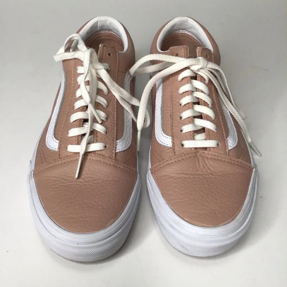 Vans Old Skool DX Mahogany Rose Leather Sneakers.